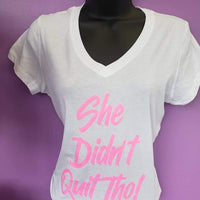 She Didnt Quit Tho! Glitter letters