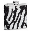 6oz Zebra Rhinestone Flask